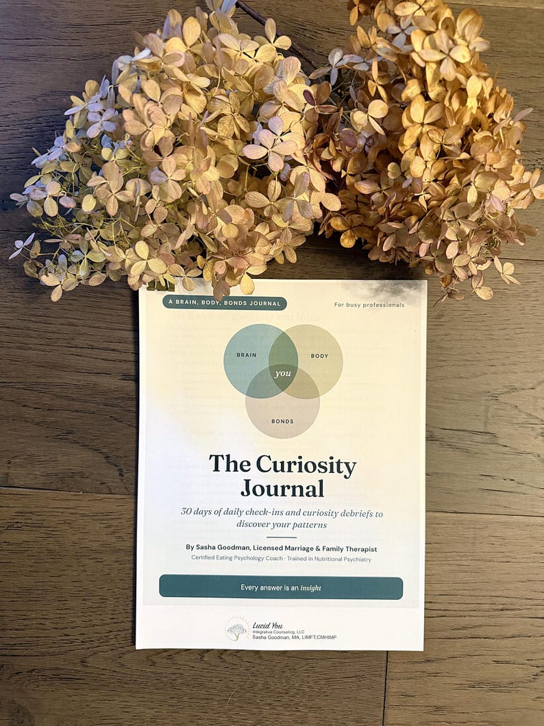 The Curiosity Journal 30-day food and mood journal