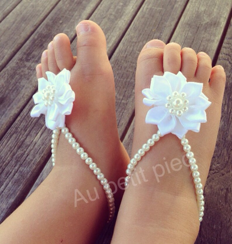 Baby Barefoot Sandals Baby Girl Baby Shoes baby Jewelry Etsy