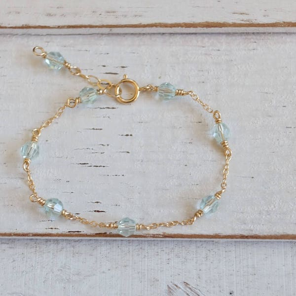 birthstone bracelet,birthstone jewelry,baby bracelet,newborn anklet,baby girl gift,toddler bracelet-child bracelet-girl birthday gift idea