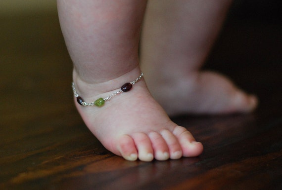 2Pcs/pair Adjustable Baby Silver Anklet Bracelet Fashion Jewelry -  Walmart.com