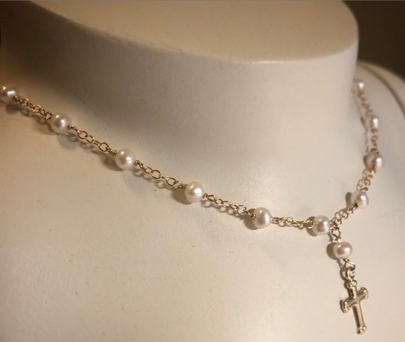 Baptism Necklace Christening Necklace dedication Gift baptismal