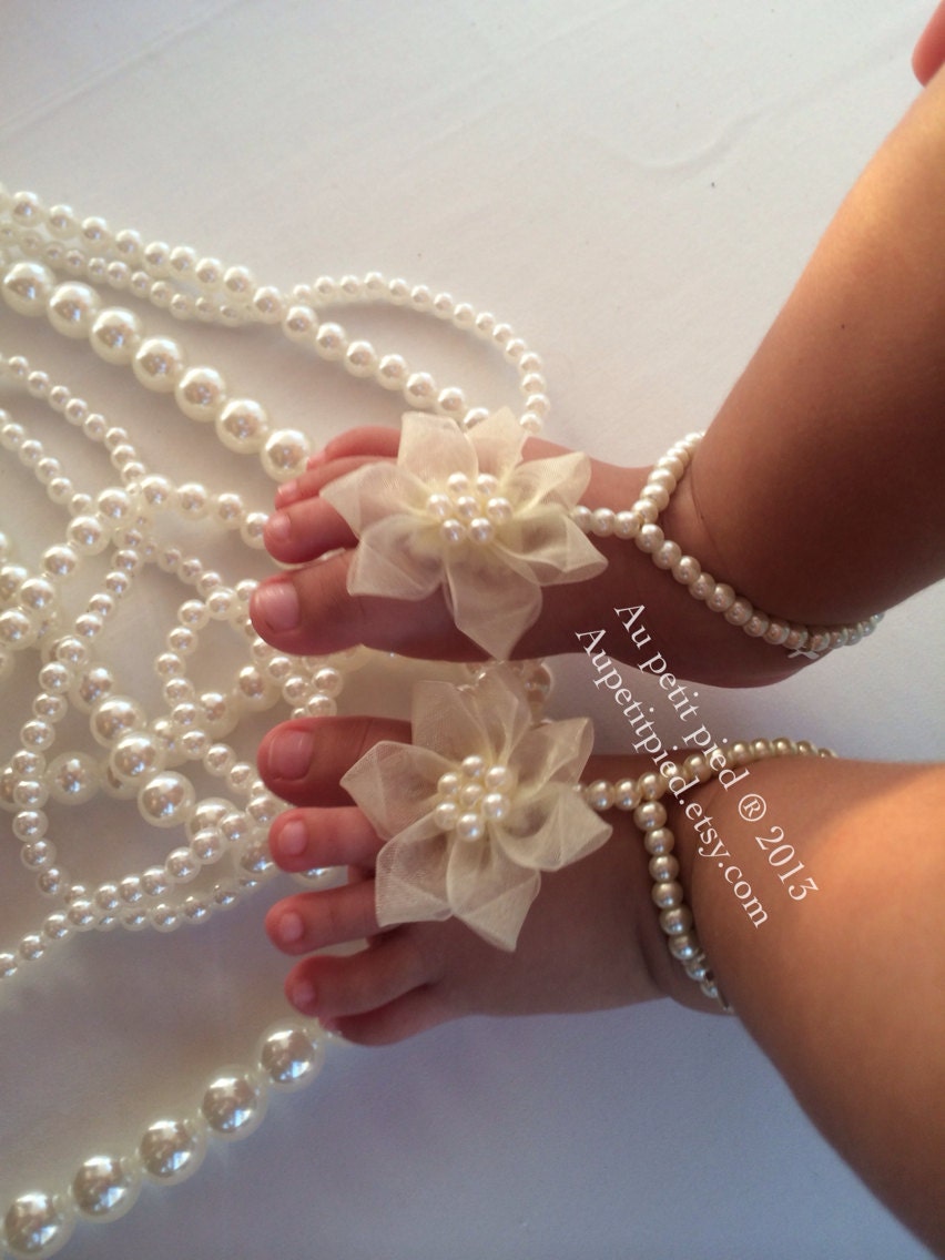 Baby Barefoot Sandals baby Foot Jewelrychristening Etsy