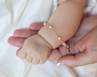 baby dedication gift bracelet,Baby baptism bracelet,Baptism gift,baby girl gift,toddler bracelet,baby christening gift,cross jewelry