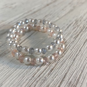 Two beaded bracelets for baby and child - baby girl gift - infant bracelets