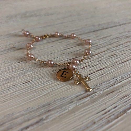 Personalized Baby Girl Jewelryinfant Initial Braceletbaby Etsy