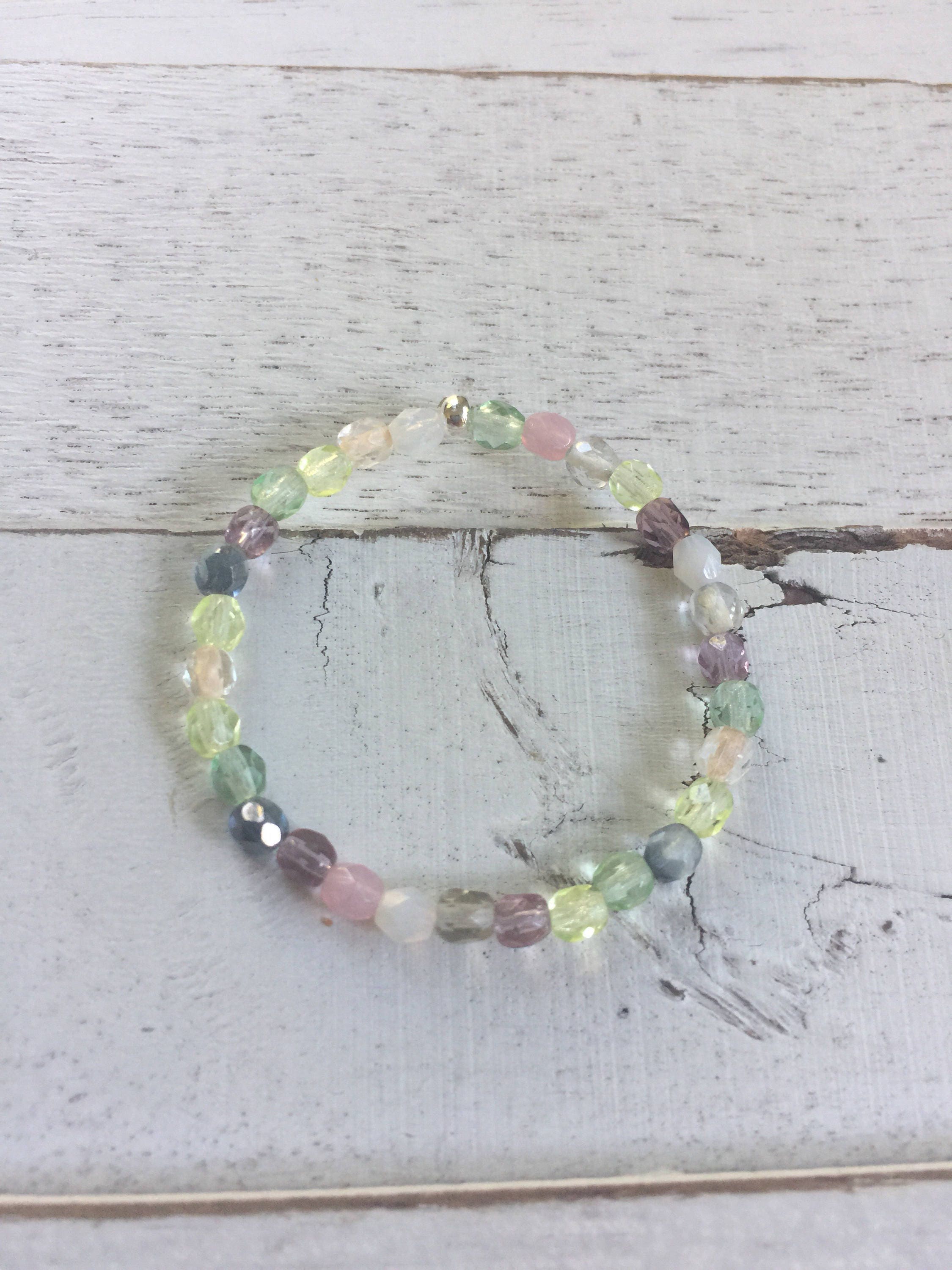 Baby BraceletBaby Girl BraceletBaby Jewelrypink beaded baby Etsy