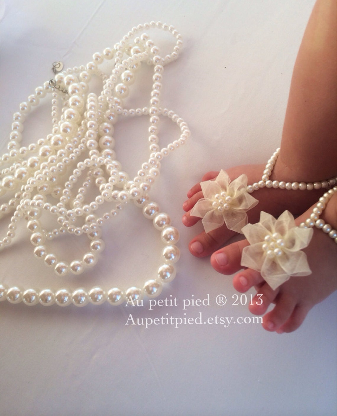 Baby Barefoot Sandals baby Foot Jewelrychristening - Etsy