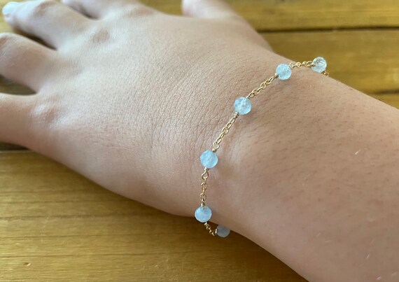 Aquamarine baby best sale bracelet