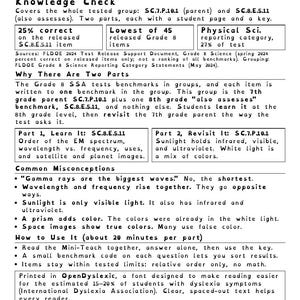 Electromagnetic Spectrum Wavelength and Frequency Worksheets, Florida 8th Grade Science Test Review, SC.8.E.5.11 SC.7.P.10.1 image 2