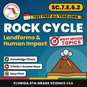 Earth and Space Science Bundle, Florida 8th Grade Science Test Review Worksheets, Grades 6-8, Printable Middle School Science image 4