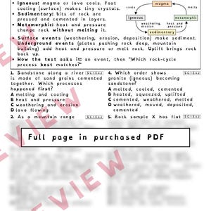 Arbetsblad om bergcykellandformer och mänsklig påverkan, Floridas repetitionsprov i naturvetenskap för årskurs 8, SC.7.E.6.2 SC.6.E.6.1 bild 2