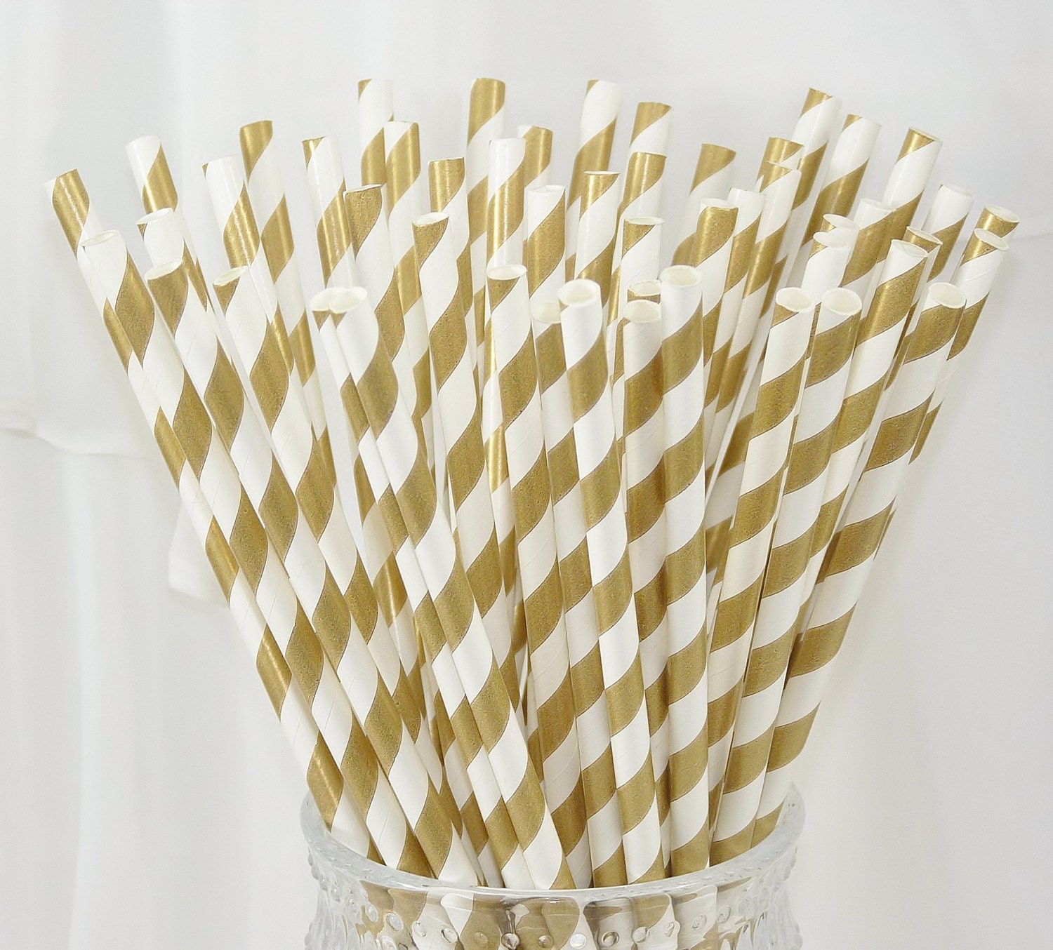 Paper Straws GOLD 60 Paper Straws in Golden Era Movie Etsy
