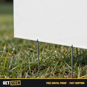 Custom Yard Sign with Stake, 18x24 Business Lawn Sign, Personalized Logo Coroplast Sign, Weatherproof Bild 3
