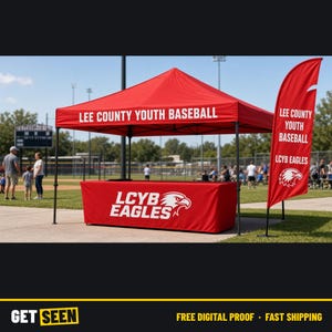 Custom Canopy Tent 10x10 with Logo, Printed Pop Up Tent for Vendors, Teams and Events, Frame and Bag