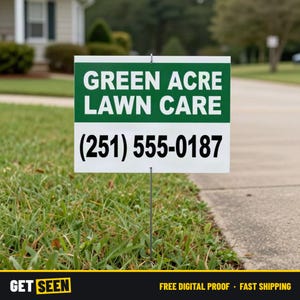 Custom Yard Sign with Stake, 18x24 Business Lawn Sign, Personalized Logo Coroplast Sign, Weatherproof Bild 2