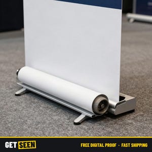 Retractable Banner Stand 33x81, Custom Pull Up Banner with Carry Bag, Roll Up Trade Show Display image 3