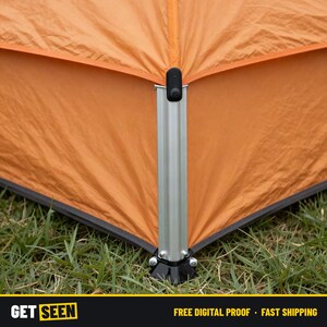 Custom Canopy Tent 10x10 with Logo, Printed Pop Up Tent for Vendors, Teams and Events, Frame and Bag 画像 3