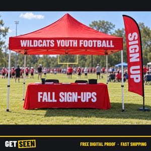 Custom Canopy Tent 10x10 with Logo, Printed Pop Up Tent for Vendors, Teams and Events, Frame and Bag