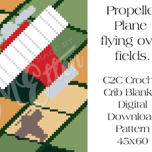 Airplane Crib Blanket 45x60 Digital Pattern Download