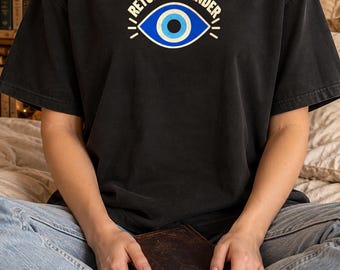 Camiseta del Ojo Maligno, Camiseta de Protección contra el Devolución al Remitente, Camiseta del Ojo Maligno Nazar, Camiseta Espiritual de Bruja, Regalo de Colores Cómodos para Ella