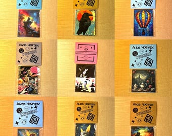 Whimsical Sticker Pack of 8 — Matte Art Stickers, Choose Your Design — Alice Vortex Archive Series