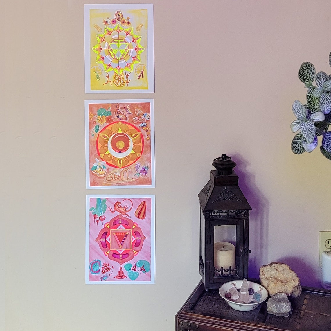 Art Meditation Chakra Paintings For Yoga Room Gym Or Office Etsy