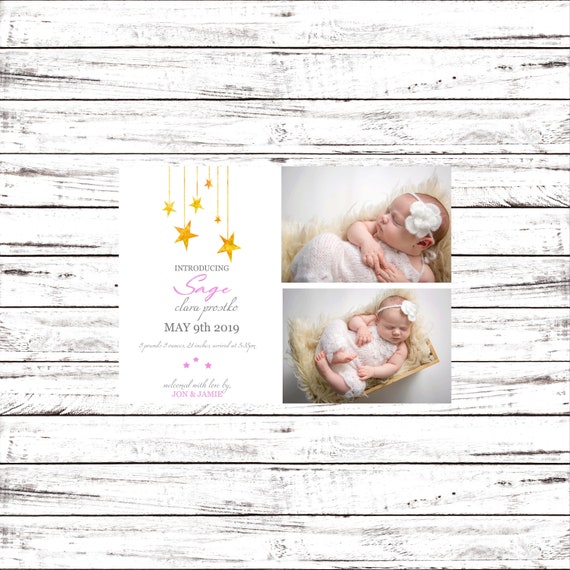 custom birth announcement cards