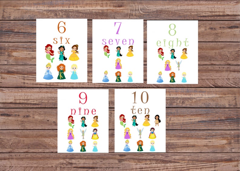 Flash Cards, Princess, Alphabet Cards, Learning Toys, Educational Toys