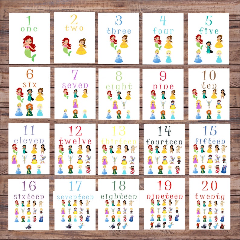 Flash Cards, Princess, Alphabet Cards, Learning Toys, Educational Toys