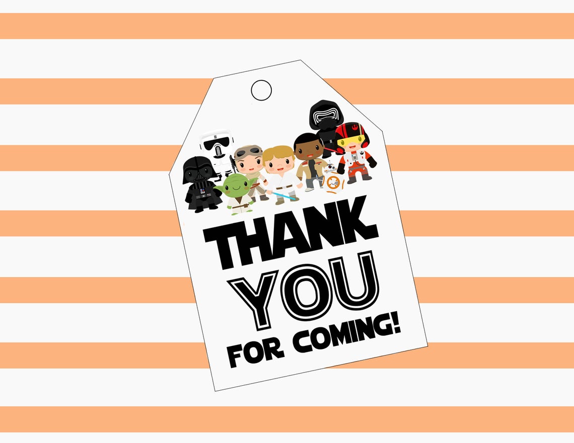 Star Wars Birthday, Favor Tags, Instant Download, Printable Invitation ...