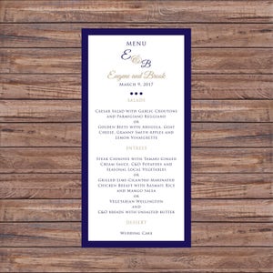 Menu ślubne do druku, do druku, do pobrania, Digital Download, wesele, kolacja menu, wesele do druku, dekoracje ślubne tabeli