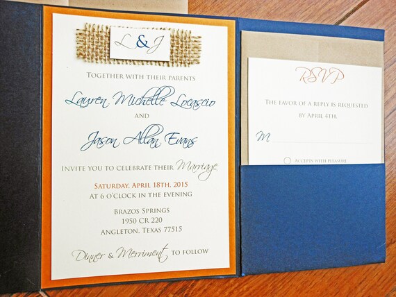 Wedding Invitation Rustic Wedding Burlap Wedding Barn Etsy