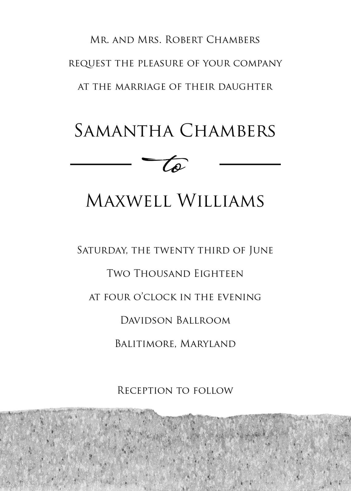 Wedding Invitation Printable Invitation Digital Download Etsy