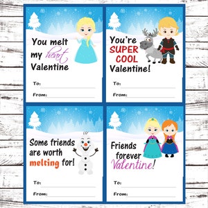 Printable Valentine&#39;s, Kids Valentines, Classroom Valentines, Valentine Card, Printable Cards, Frozen, Girl Valentine Card, Valentine&#39;s Day