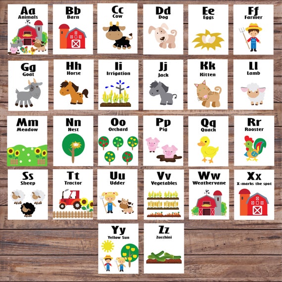 Farm Animals, Educational Toys, Learning Toys, Printable Flash