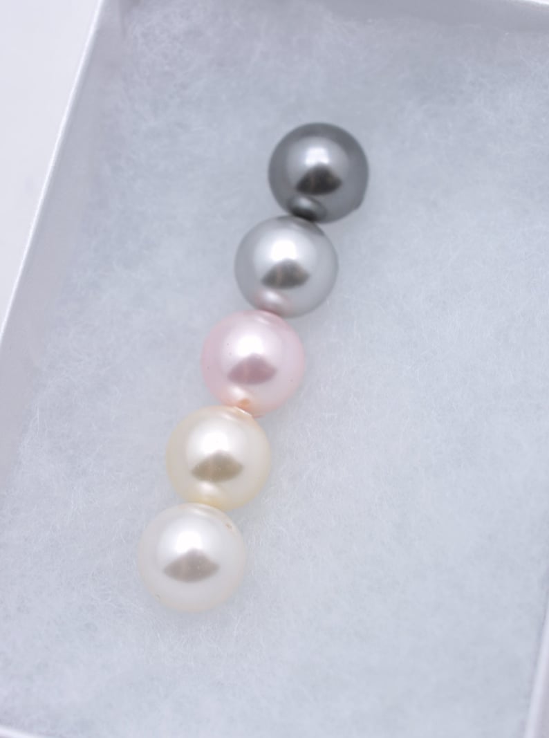 Pearl and Rhinestone Bridal Bracelet, White Ivory Wedding, Floating Pearl Crystal image 4