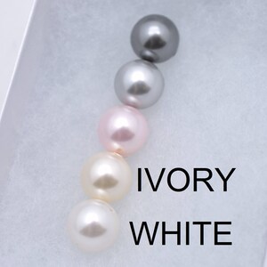 5 Ivory Pearl Jewelry Sets, Set of 5 Bridesmaid Necklaces and Earrings, Ivory Pearl Bridesmaid Sets 0238 image 5