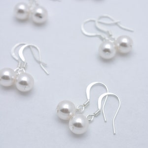 Pearl Earrings Pearl Drop Earrings Sterling Silver Earrings - Etsy
