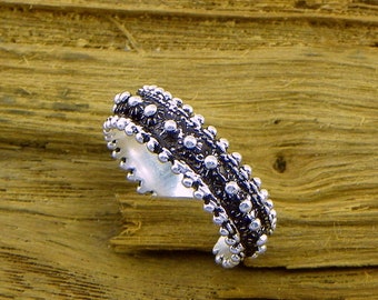Sardinian Ring Silver 800 - Italian tradition