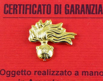 Fiamma Carabinieri jaket pin - silver  or gold plated