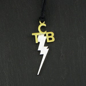 Elvis Presley Pendant TCB  , Sterling silver 925 bicolor