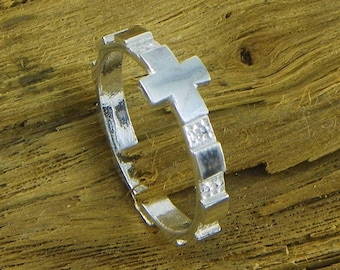 Rosary ring in Sterling silver 925 - made in Italy