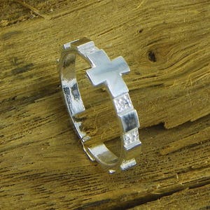 Rosary ring in Sterling silver 925 - made in Italy