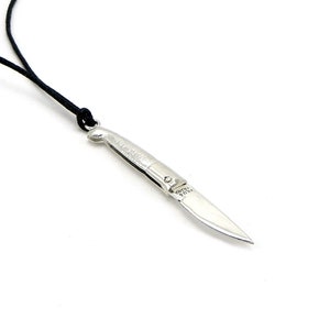 Sardinian Knife Pendant in Silver