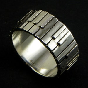 Pianist - Piano - keyboard player Ring - Sterling Silver 925 - Made in Italy