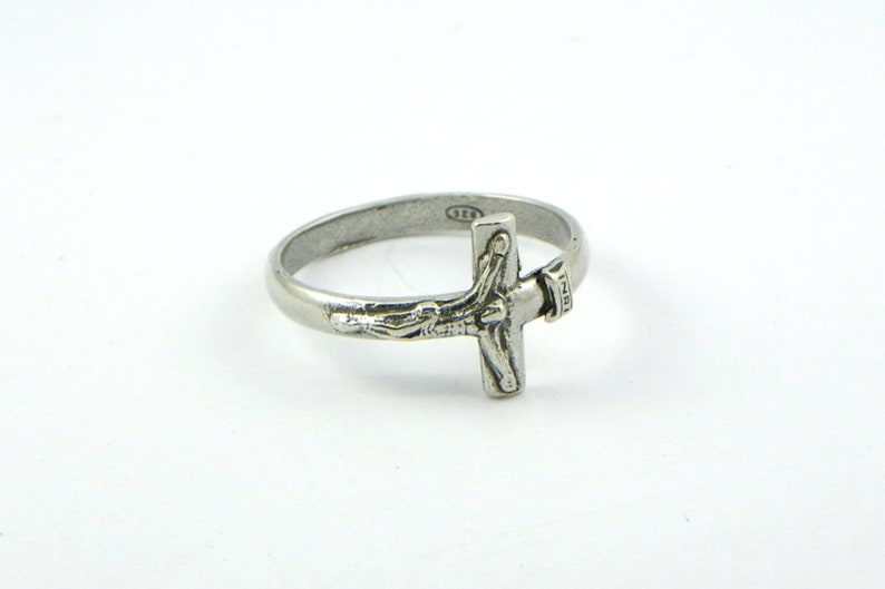 Ring Crucifix Jesus in Sterling Silver Made in Italy - Etsy