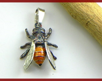 Bee Pendant in Sterling silver 925 - made in italy
