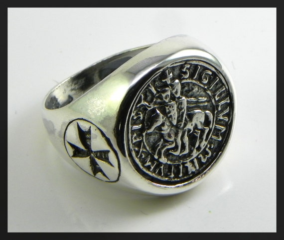 Anello Sigillo Templari in Argento 925 - Italia