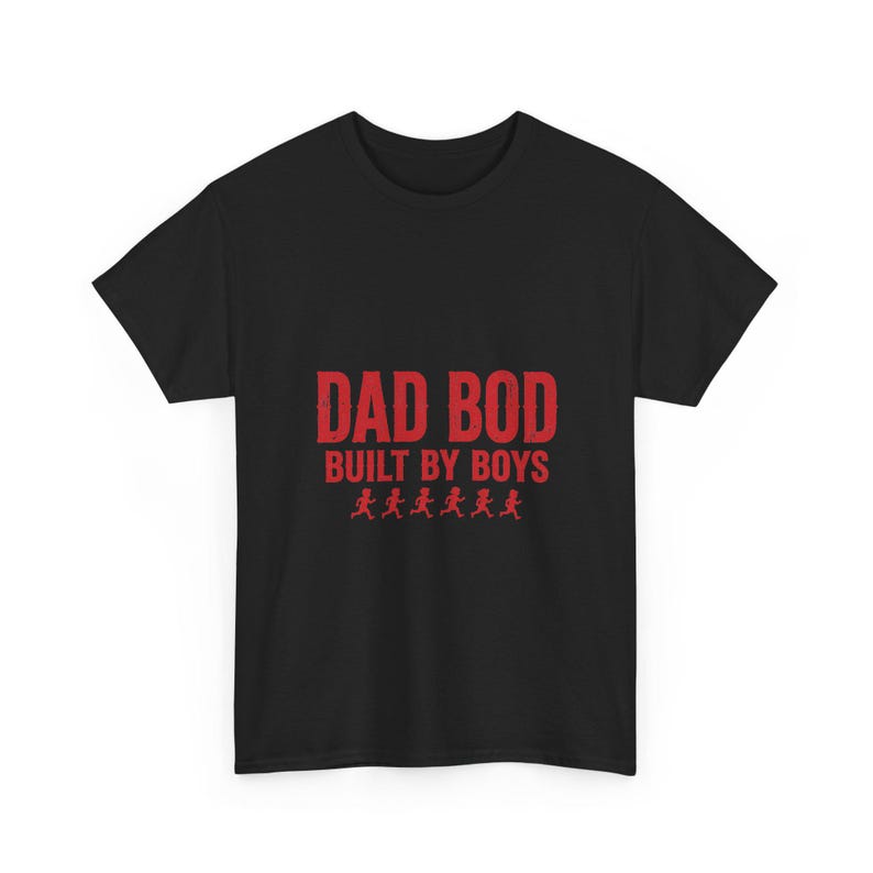Dad Bod Shirt Built By Boys, Funny Dad Shirt for Fathers Day, Blue Collar Dad Gift Tee image 5