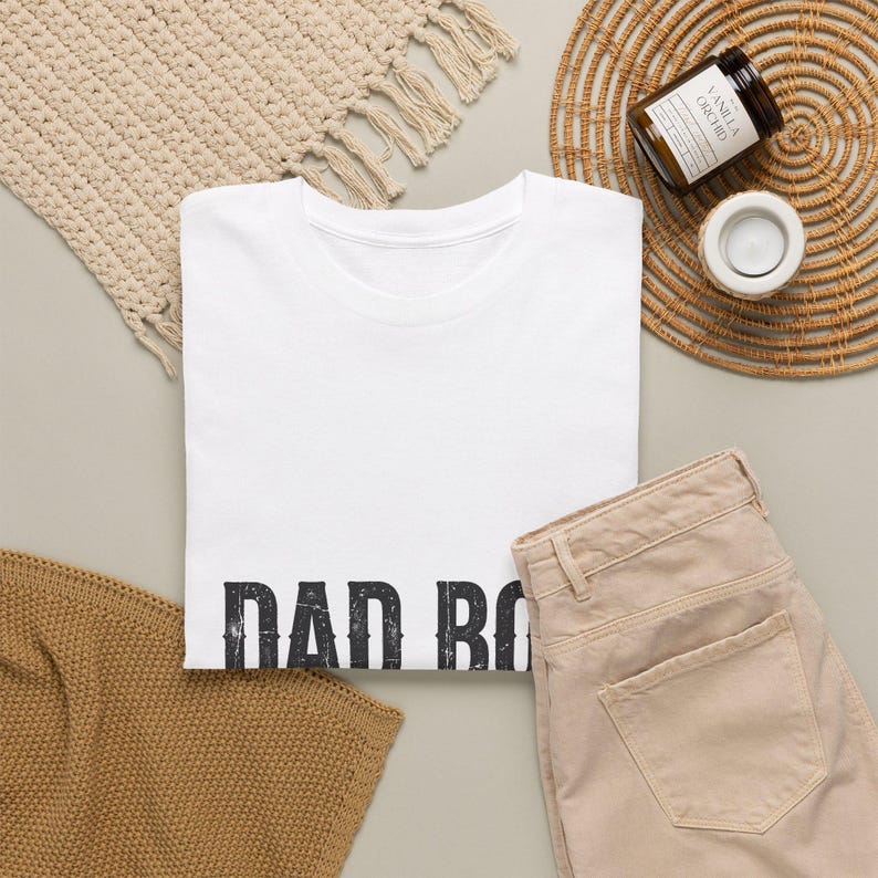 Dad Bod Shirt Built By Boys, Funny Dad Shirt for Fathers Day, Blue Collar Dad Gift Tee image 4